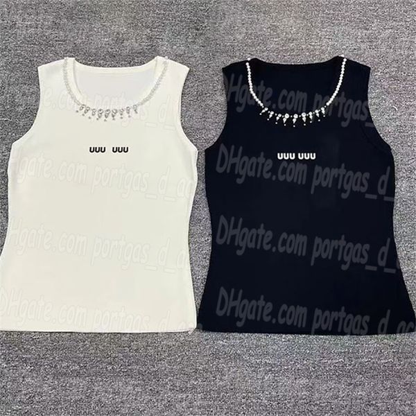 Mektuplar Kadın Kırpılmış Singlet Tankları Örme Kadın Yaz Tank Top Lüks Tasarımcı Kolsuz Singlets Tanklar