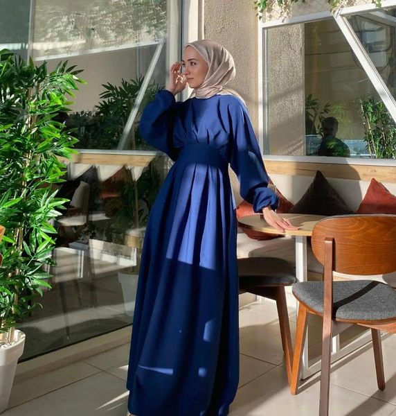 Roupas étnicas Vestido de festa muçulmana Mulheres elegantes de luxo abaya dubai vestidos longos turcos roupas islâmicas africanas kaftan hijab manto