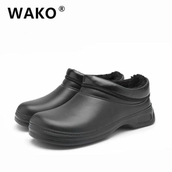 Sapatos wako jm9031 sapatos de chef de homens para pêlo de inverno
