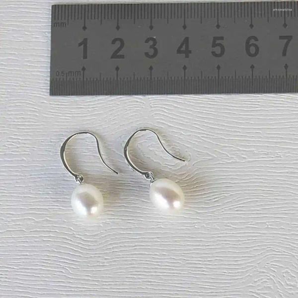 Brincos pendurados 10-11mm branco barroco impecável clássico waterdrop pérola moda carnaval halloween dia das mães natal