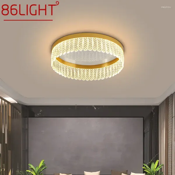 Plafoniere 86LIGHT Lampade nordiche LED Modern Vintage Light Luxury Crystal Apparecchio creativo per la decorazione della casa Soggiorno Camera da letto