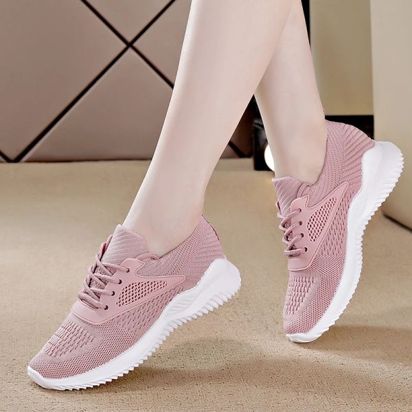 Schuhe Tenis Feminino 2022 Sneakers Frauen Frühling Frau atmungsbezogene Socken lässige Schuhe Schnürung Tennis Mesh weibliche Sport Damen Mujer