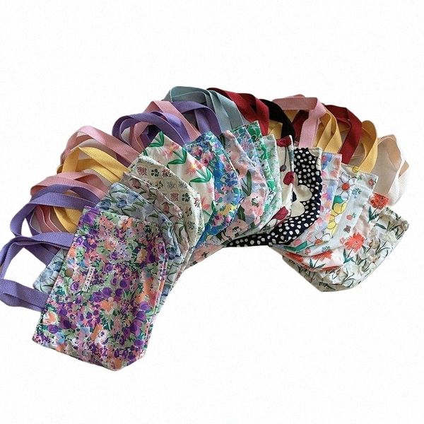 корейский стиль милый цветочный холст маленькая сумка-шоппер для женщин женские сумки для девочек сумки для обеда магазин тканевая ручная сумка A4vm #