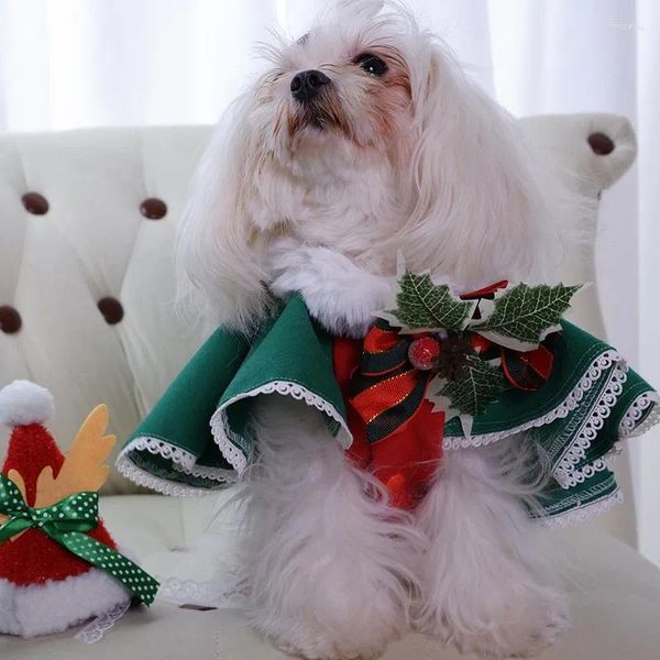 Abbigliamento per cani Abbigliamento invernale fatto a mano Cappotto di tinca Forniture per animali Giacca Natale Mantello carino Costume di lana Festival caldo Anno festivo