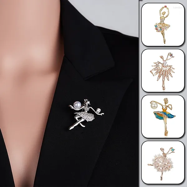 Broches moda strass bonito dança menina cristal ballet dançarino broche pinos para mulheres casamento corsage acessórios jóias