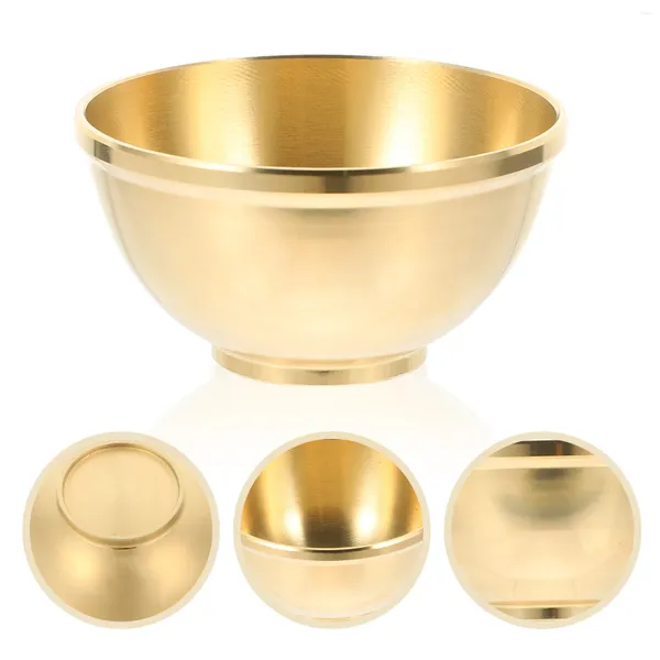 Ciotole in rame puro Buddha che offre ciotola Decorazioni per la casa Stoviglie Utensile sacrificale per tazza d'acqua Forniture per altare rituale