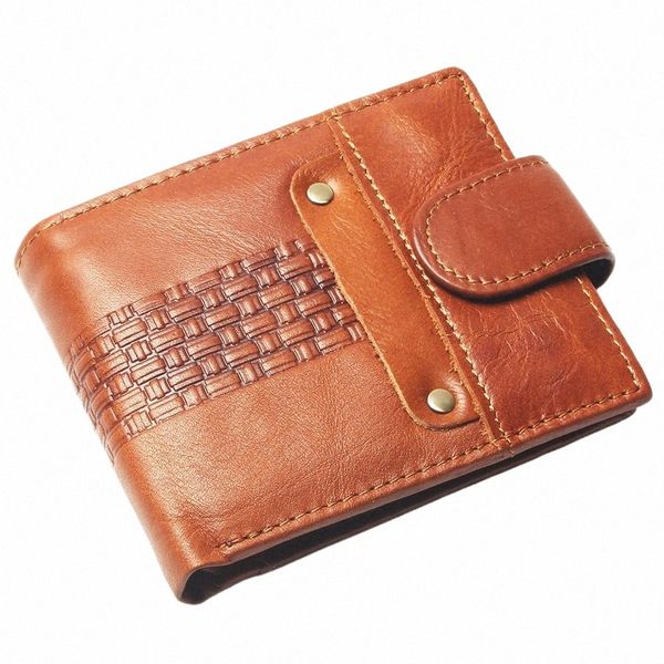 Yeni para çantası ucuz erkek çift çapa tarzı cüzdan erkekler için gerçek deri kartı tutucu strg r25s#