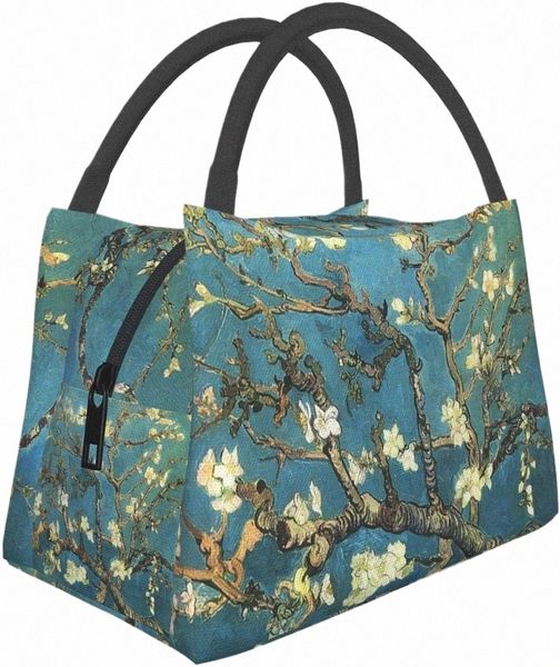 Vincent Van Gogh Blossoming Almd Tree Lunch Bag Tote Bag Lunch Bag per uomo Donna Lunch Box riutilizzabile isolato Ctainer 17eD #