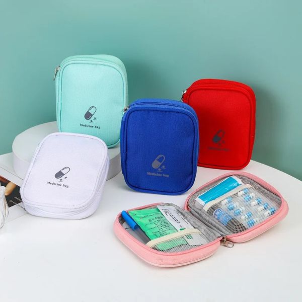 Kit de primeiros socorros ao ar livre saco de viagem para casa acampamento portátil mini bolsa médica sacos de armazenamento de pílulas kits de sobrevivência de emergência