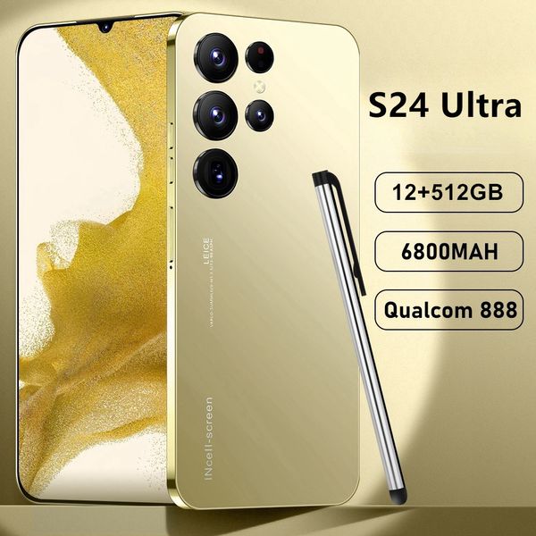 2024 Nuovo arrivo transfrontaliero Smartphone con grande schermo da 6,8 pollici S24ultra Commercio estero Prezzo basso All-in-One Macchina all'ingrosso della fabbrica