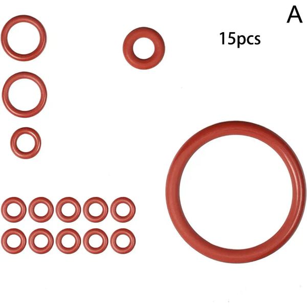 15pcs/set di o-ring silicone di grado alimentare per saeco/saeco odea silicone o sigillante rondella rossa vmq riparazione kit di assortimento