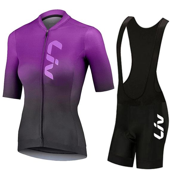Женский велосипедный комплект Pro Team LIV, летняя женская одежда для велоспорта, одежда для велосипеда, комплект велосипедного джерси Ropa Ciclismo 240325
