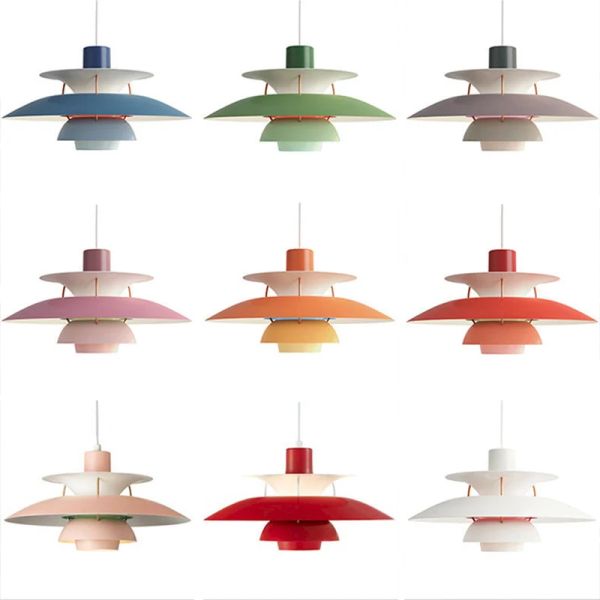 Nordische LED -Regenschirm Anhänger Lichter PH5 Dänisch moderne Hanglampe Esszimmer Dekor Schlafzimmer Küche Beleuchtung Poulsen Hanglamp