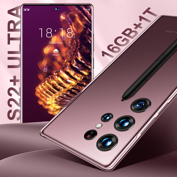 Neues grenzüberschreitendes Mobiltelefon Außenhandelshandy S22ultra One Piece Dropshipping Großbild-Smartphone 7,3 Zoll 3 64