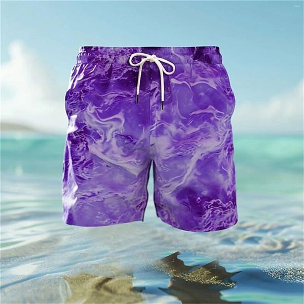 Shorts masculinos homens nadar retro placa homens l capris verão fino solto grande casual praia calças