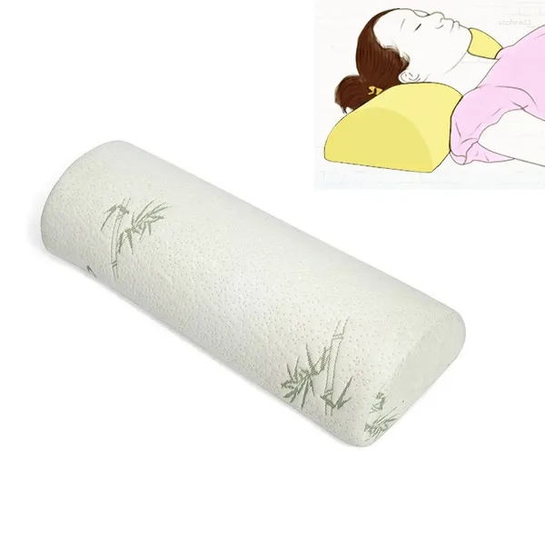 Travesseiro meia lua reforço cunha dormir inserções ajustáveis espuma de memória capa removível bambu aliviar volta pescoço joelho tornozelo dor