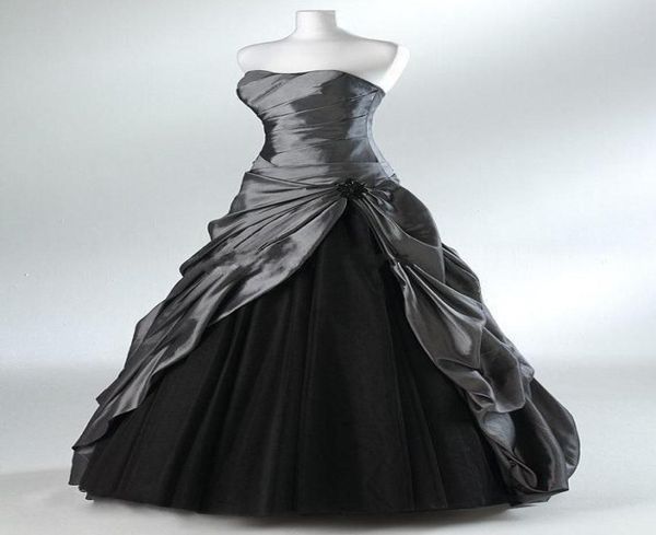 Vintage simples prata cinza e preto vestidos de casamento espartilho rendas volta informal colorido vestidos de noiva para o segundo casamento 7601547