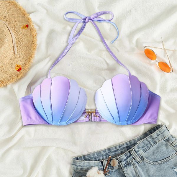 Sexy push up reggiseni gradiente con mare bikini da nuoto top top da bagno sirena tops push up top da bagno senza ragazzi che nuotano pantaloncini