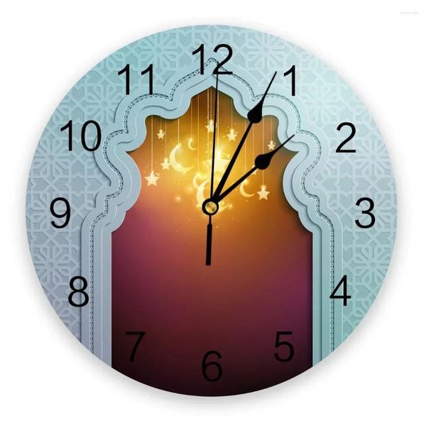 Настенные часы Рамадан двери современные часы для украшения дома и офиса Гостиная Декор для ванной комнаты игольчатые подвесные часы