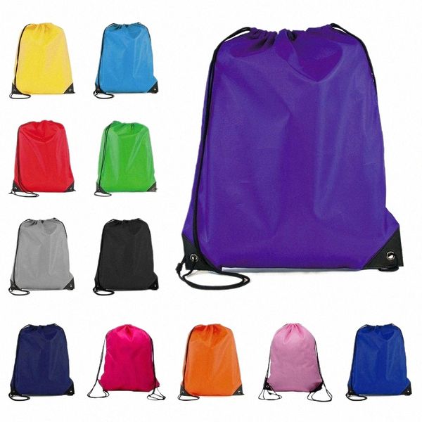 Saco de armazenamento de mochila com cordão Saco inicial de tecido com cordas Sapato escolar Eco Saco de tecido personalizável Bolsa com nome persalizado i3Ge #