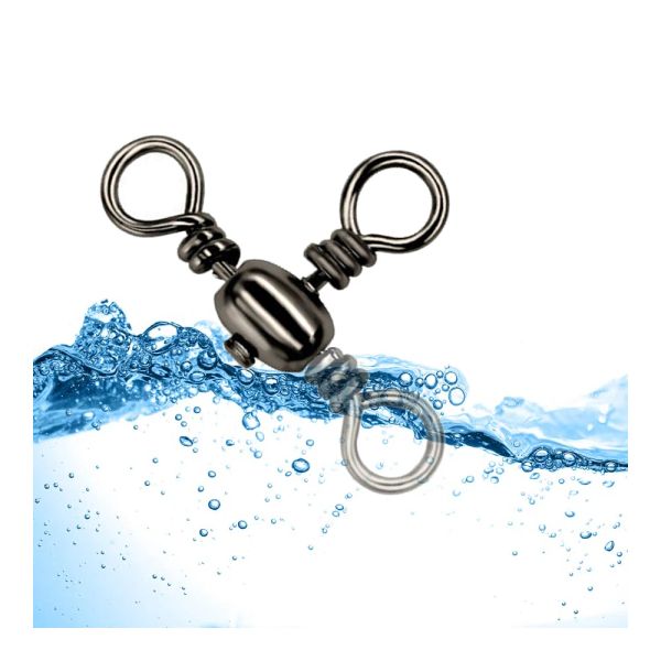 Accessori da pesca da 50 pezzi Nickel Nickel Nickel Ploting Connector T-Swivel Sub-Line Splitter Outdoor Fishing Bazi