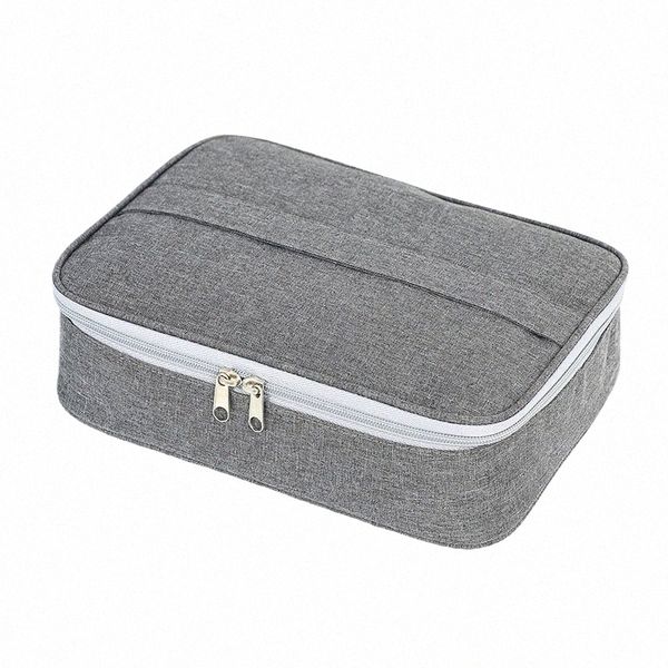 4lunch Box Bag Isolado Lunch Bag Feminino Canvas Grande Tote Bag Hand Carry Grosso Folha de Alumínio Insulati J14A #