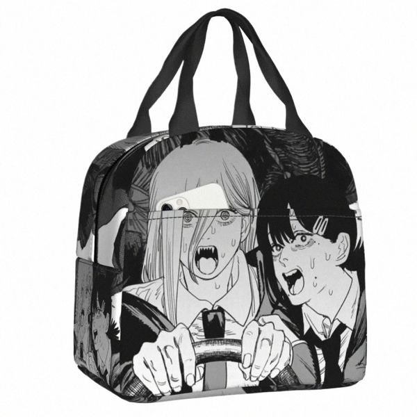 personalizzato Manga motosega uomo pranzo al sacco dispositivo di raffreddamento termico isolato pranzo al sacco per le donne bambini scuola lavoro picnic cibo Tote Ctainer O4KZ #