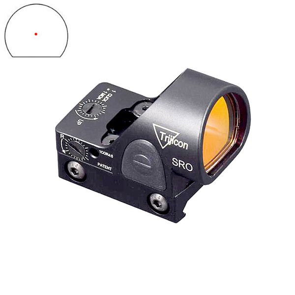 Trijicon Mini RMR SRO Red Dot Sight Pistola Colimador Reflex Sights Hunting Rifle Scope Fit 20mm Weaver Rail com 1913 Mount Full Aluminum Construction