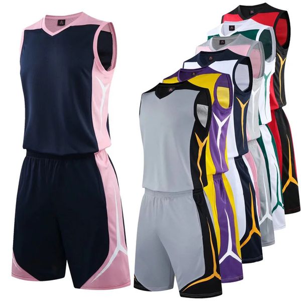 Sportswear personalizado masculino feminino conjunto de camisa de basquete clube faculdade equipe uniformes de treinamento profissional terno plus size 240318