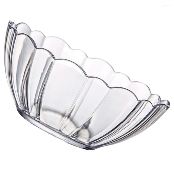 Geschirrsets transparente Acrylfruchtplatten -Lotusschale für moderne Wohnzimmer Küche Dekorative Dessert Salat Große Schalen