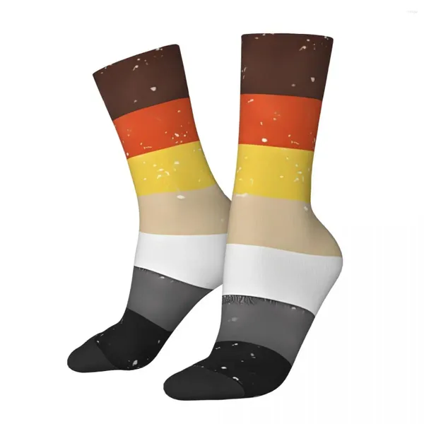 Herrensocken, künstlicher Glitzer, schwuler Bär, Hintergrund, Stolz, Flagge, Sport, 3D-Druck, für Jungen und Mädchen, mittelhohe Socke