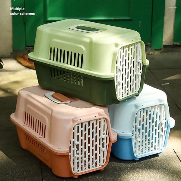 Переноски для кошек Коробка для перевозки домашних животных Дорожная сумка для собак Одобренная авиакомпанией Сумка Воздушная доставка Пластик