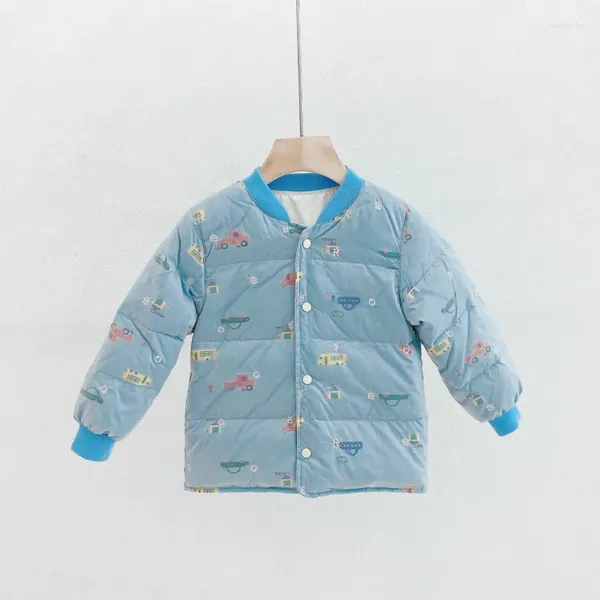 Пуховое пальто, детская куртка с короткой подкладкой, теплая детская куртка с героями мультфильмов