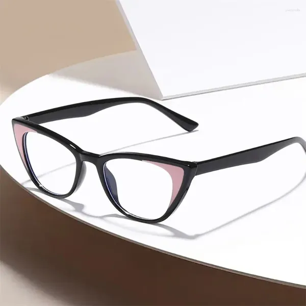 Sonnenbrille Retro Leopardenmuster Anti-UV Blaue Strahlen Brille Kleiner Rahmen PC Computerbrille Vision Care Ultraleichte Myopie