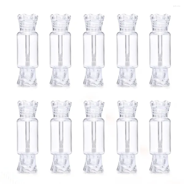 Depolama Şişeleri 10/20pcs 8ml Dudak Parlatıcı Tüpler Şeker Şeklini Kaplar Doldurulabilir Kadın Kızlar DIY Kozmetikler