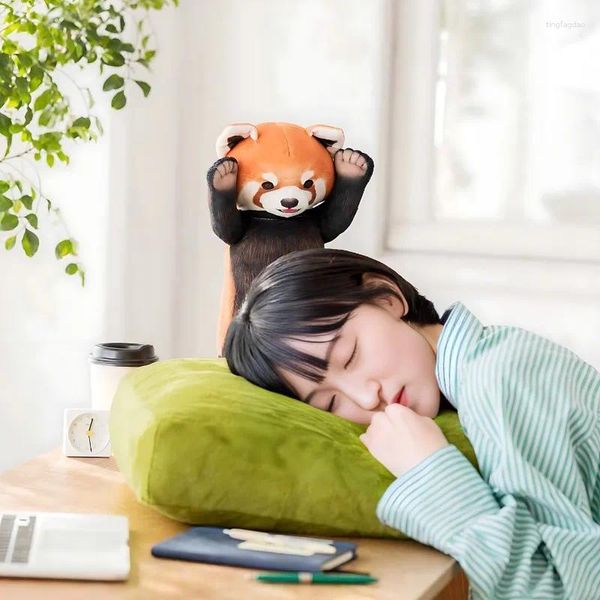 Cuscino Siesta creativa giapponese minacciata dal panda rosso Simpatico cartone animato Procione Peluche Ornamento per la casa