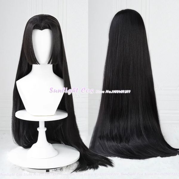 100см длиной боа Hancock Cosplay Wig Anime Women Boa Hancock парики черный парик парики с теплостойкими париками с синтетическими волосами + парики парика + парик