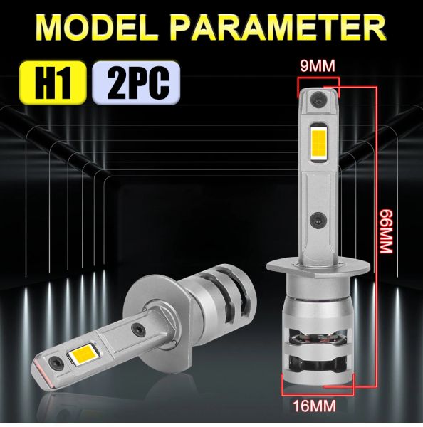 2pcs H1 LED Light 200000LM 6500K weiße Autolichter 16pcs 5570 CSP Chip STG PTF 500W Hochleistungs 1: 1 Größe Mini Diode 12V 24 V LKW