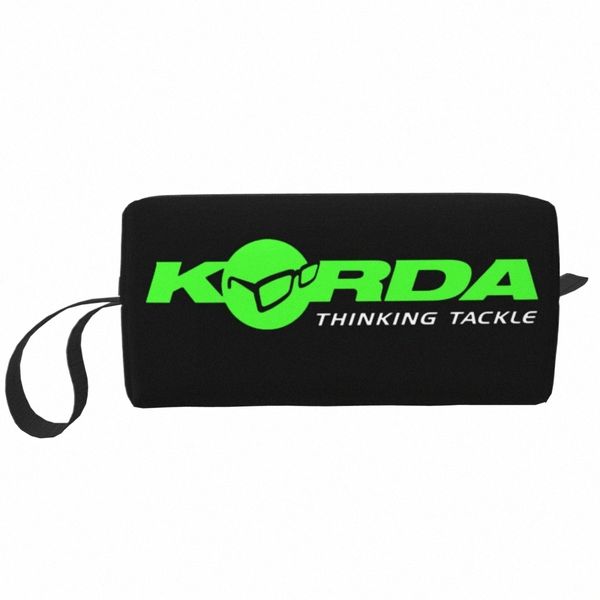 fi Korda Fishing Logo Reise-Kulturbeutel für Frauen, Fisch, Karpfen, Fischer, Geschenk, Make-up, Kosmetiktasche, Schönheit, Aufbewahrung, Dopp Kit I3Gz #