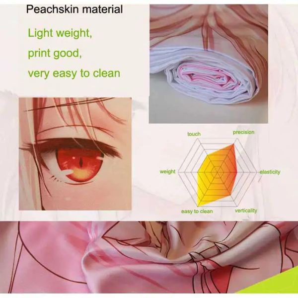 Dakimakura Anime Pillow Case Beautiful Girl Cosplay Двусторонняя печать подарков на подарках на жилье в натуральную величину можно настроить