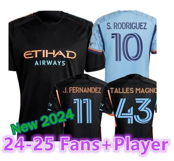 24 25 Нью -Йорк ФК футбольные майки Blue NYCFC 2023 2024 Fans Version Version Mls Football Frush Kit Kit Home Away Thiago S.Rodriguez Amundsen Talles Magno Keaton8899