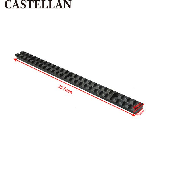 Striscia in metallo lungo da 10 pollici da 257 mm Guida Accessori di modifica della guida in pelle in lega in lega di alluminio