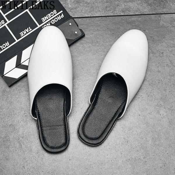 Scarpe mezze scarpe per uomo in pelle coiffeur maschi scarpe casual vendita scarpe italiane scarponi da designer maschile in uomini pantofole in bona