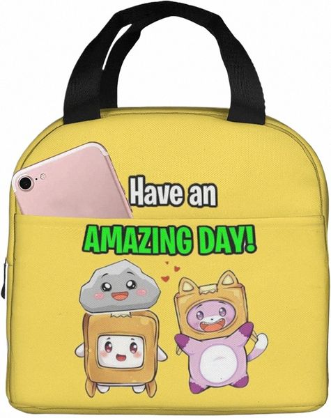 Lunch Bag termico portatile a prova di perdite Film horror Onihead riutilizzabile di grande capacità The Mean Green Ghost Lunch Box q7yd #