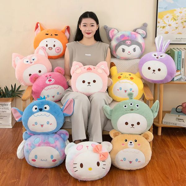 30-35 cm Cartoon Kuromi Cuscino per mani calde Copertura calda per mani Peluche Melody Animali di peluche Decorazione della casa