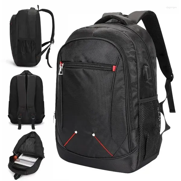 Mochila grande capacidade estudante mochila casual material de cor sólida oxford homem multifuncional laptop de viagem