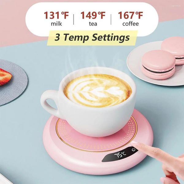 Tappetini da tavolo Scaldatazze da caffè Scaldatazze Tappetino riscaldante USB Sottobicchieri termostatici elettrici per tè al latte e acqua per la scrivania dell'ufficio