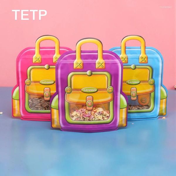 Sacos de armazenamento Tetp 100pcs mochila presente festa de aniversário dia das crianças doces biscoitos pão chocolate embalagem decoração criança favores