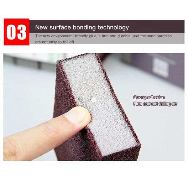 1/2/3/4/5/6/7/8pcs Magic Sponge gomma Carborundum Rimozione della pulizia della ruggine Descaling Accessori per il bagno di cottura pulito