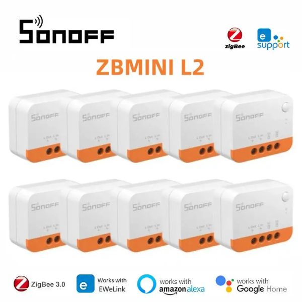 1/8PCS ITEAD SONOFF ZBMINI-L2 ZIGBEE DIY SMART MODULO SEM FIE NEUTRO NECESSÁRIO DE 2 VIA PARA AUTOMAÇÃO DE CASA SMART